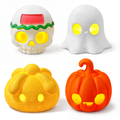 4 Lamparitas Kawaii 3D - Día de Muertos (Halloween)