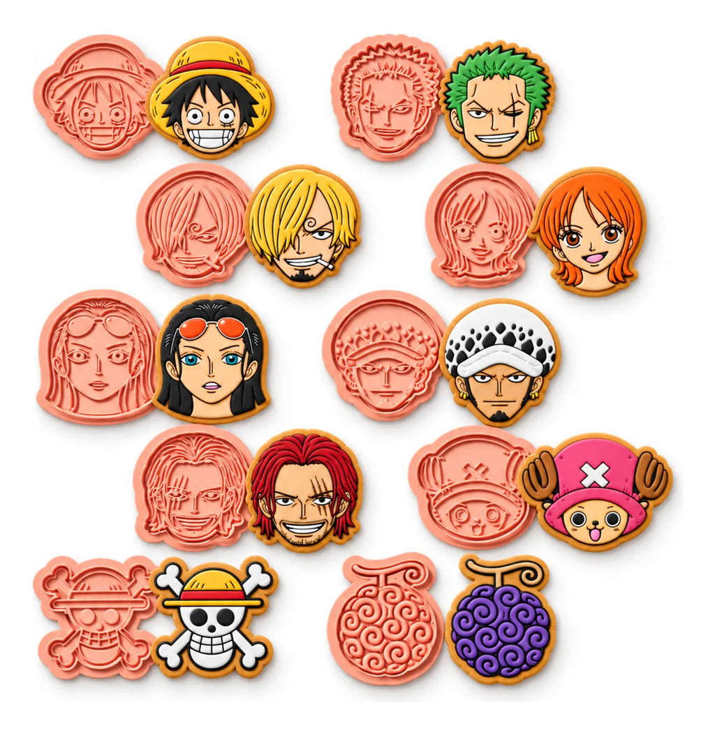 10 Pz - Moldes Cortadores Para Galletas Fondant One Piece