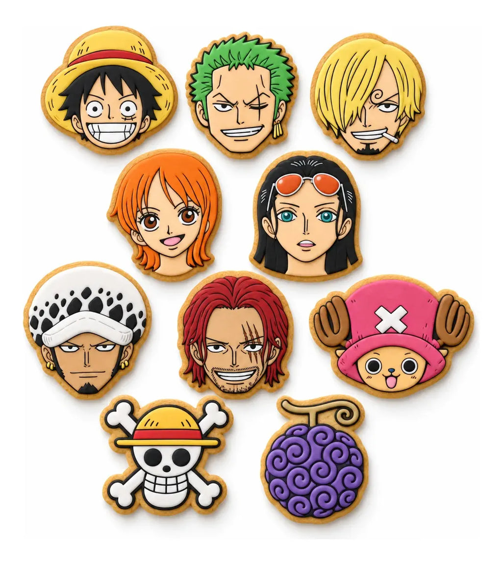 10 Pz - Moldes Cortadores Para Galletas Fondant One Piece