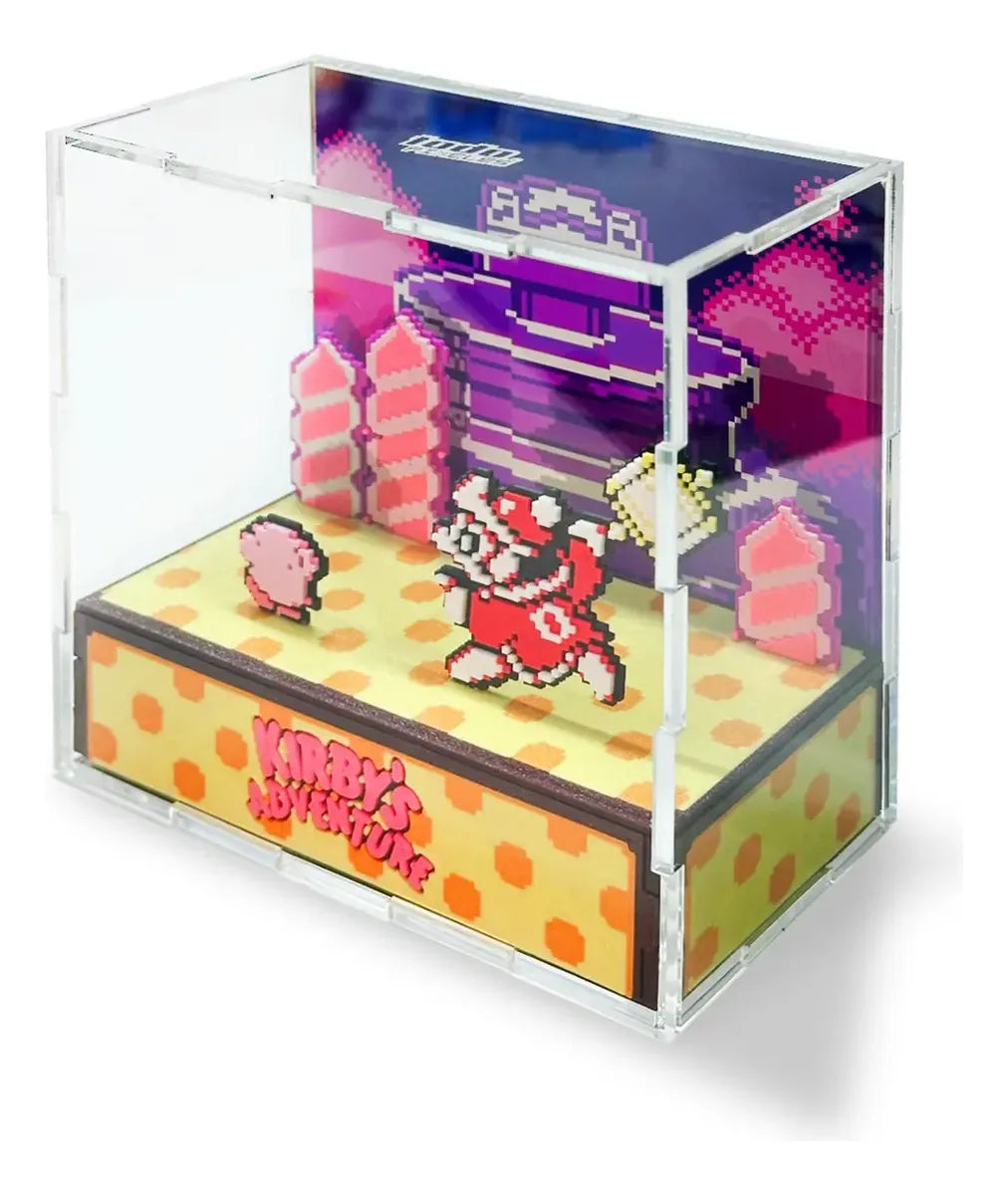 Diorama 3d Geek Gamer (Kirby's Adventure) - Cubo Acrílico