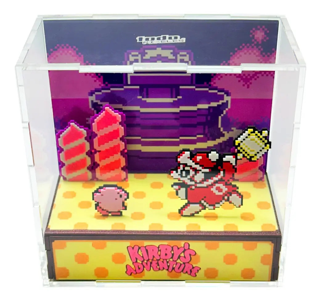 Diorama 3d Geek Gamer (Kirby's Adventure) - Cubo Acrílico