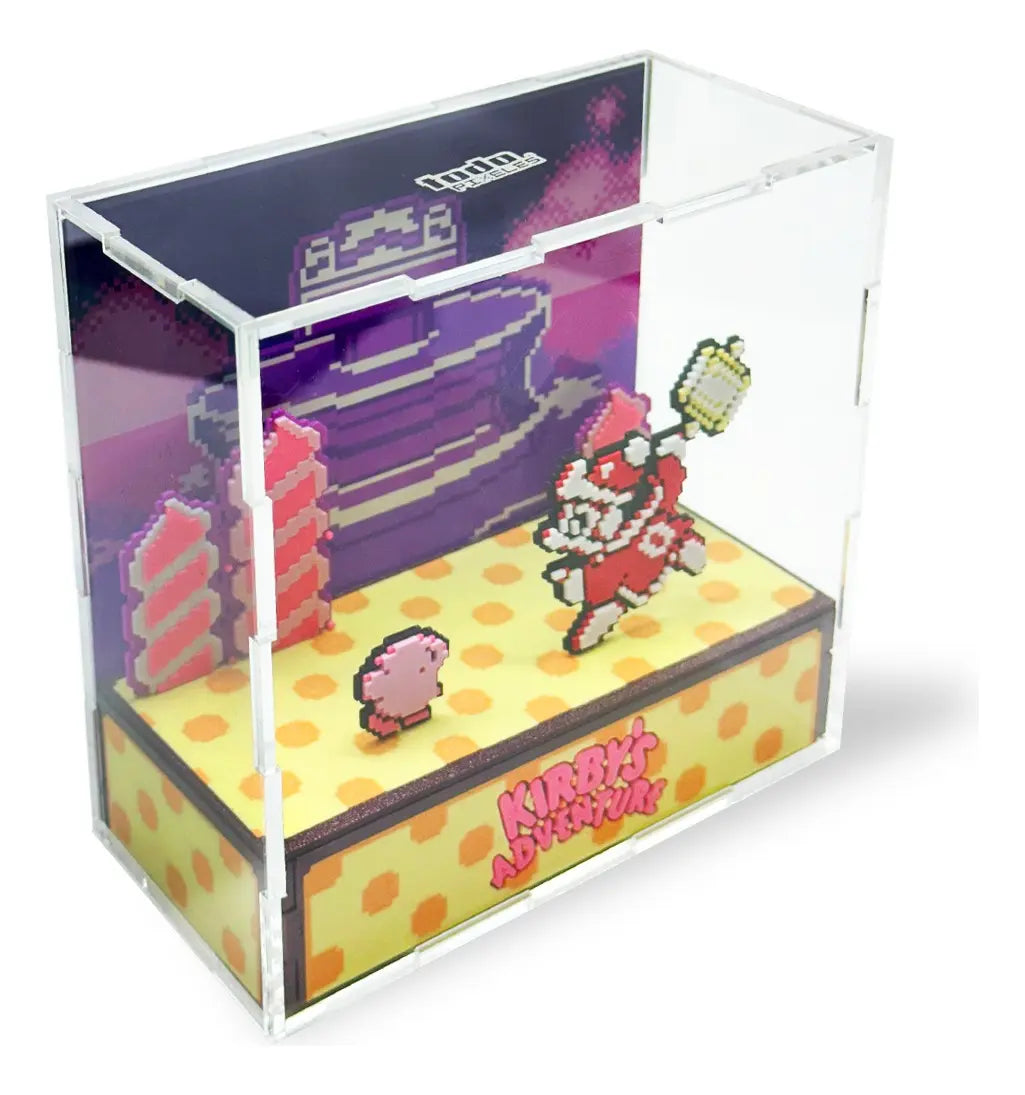 Diorama 3d Geek Gamer (Kirby's Adventure) - Cubo Acrílico