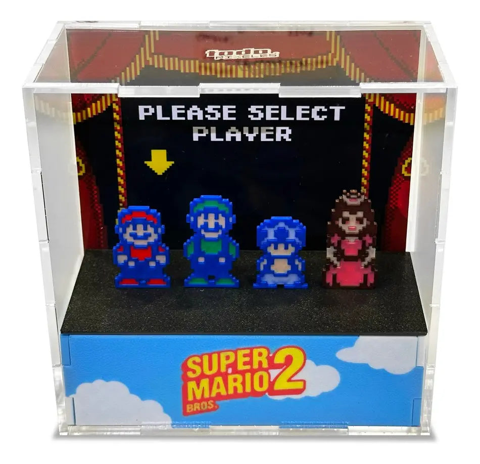 Diorama 3d Geek Gamer (Super Mario Bros 2) - Cubo Acrílico