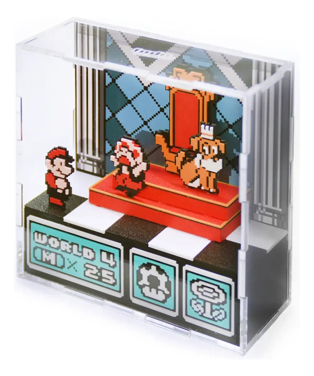 Diorama 3d Geek Gamer (Super Mario Bros 3) - Cubo Acrílico