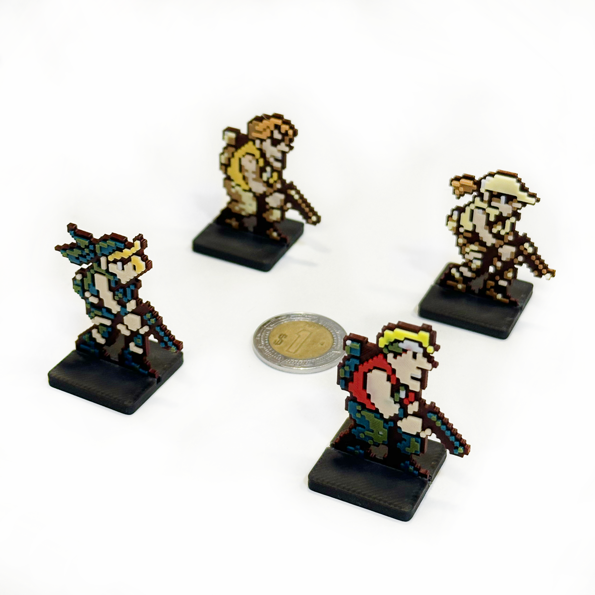 Mini Figuras 3D - 4 Personajes Metal Slug Sprites Videojuegos Arcade