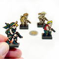 Mini Figuras 3D - 4 Personajes Metal Slug Sprites Videojuegos Arcade