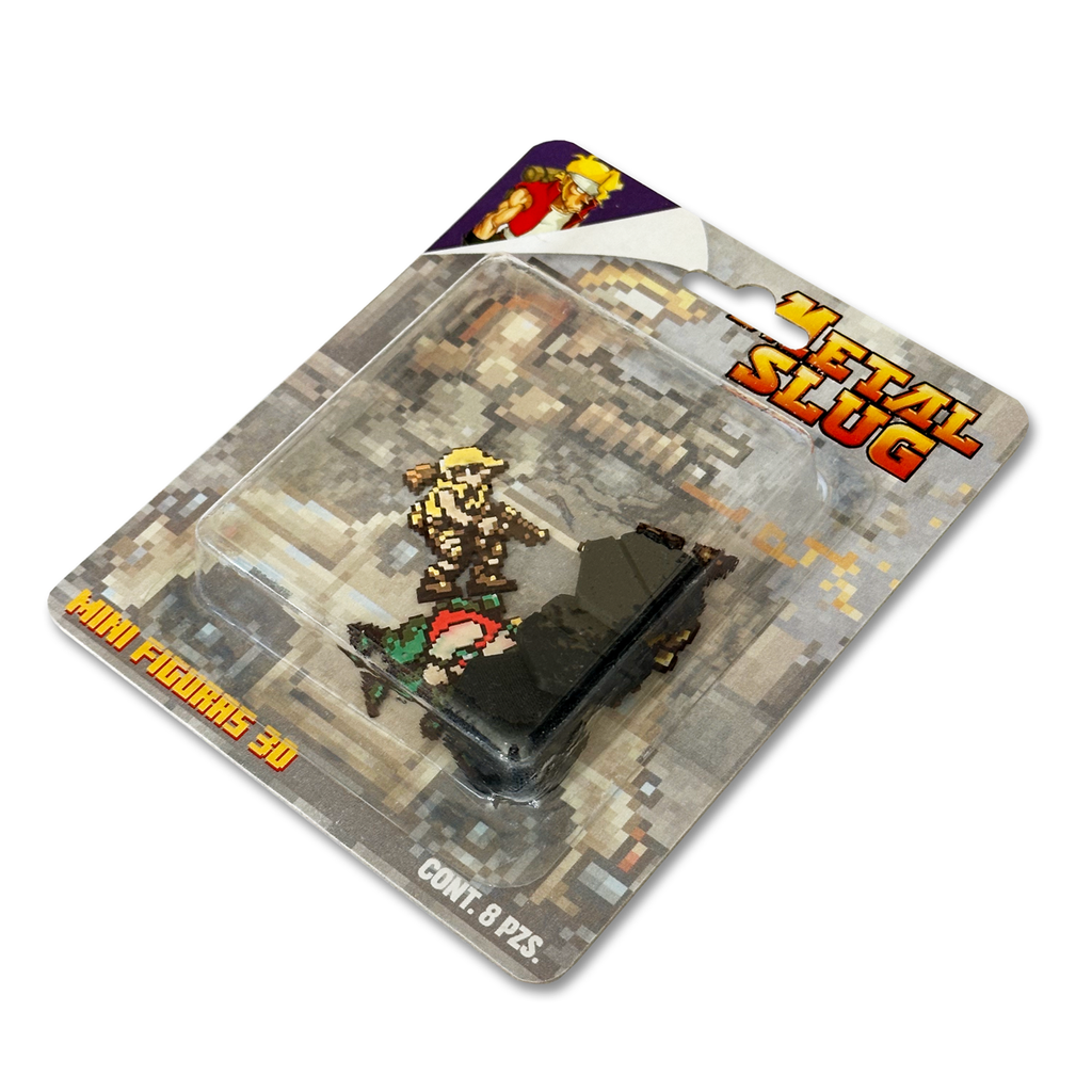 Mini Figuras 3D - 4 Personajes Metal Slug Sprites Videojuegos Arcade