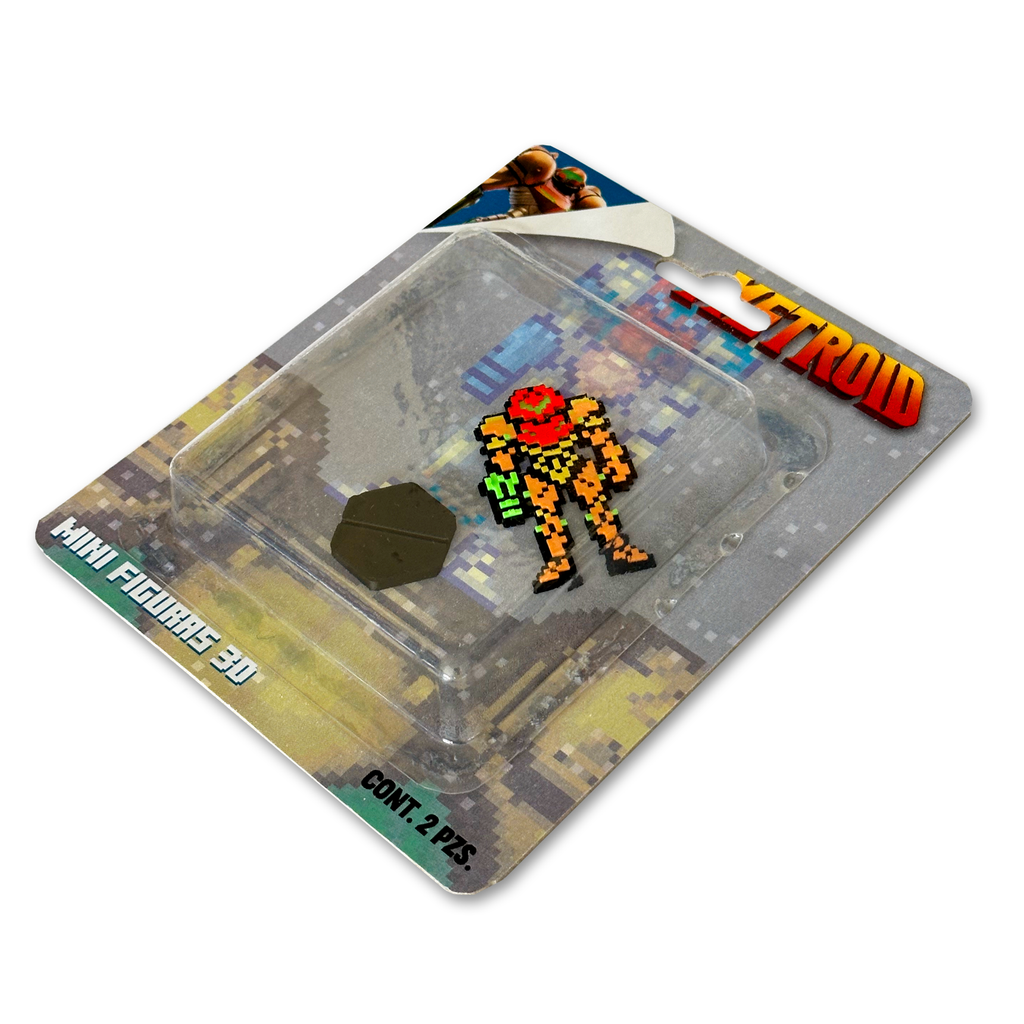 Mini Figuras 3D - Samus Aran (Metroid) Pixel Sprites Videojuegos