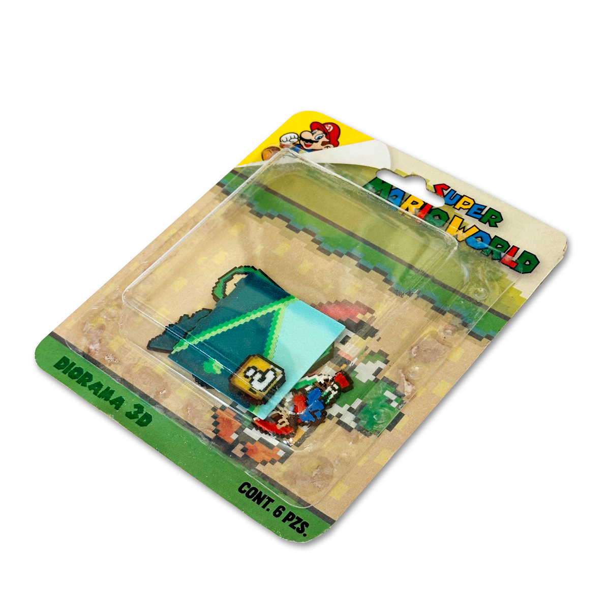 Mini Figuras 3d - Adorno Diorama Super Mario Bros - Yoshi