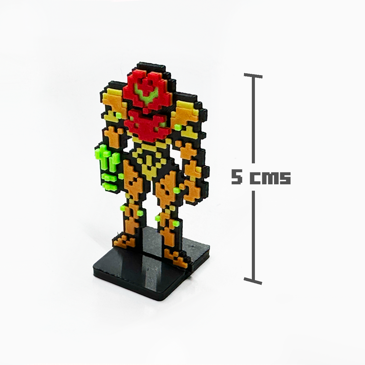 Mini Figuras 3D - Samus Aran (Metroid) Pixel Sprites Videojuegos