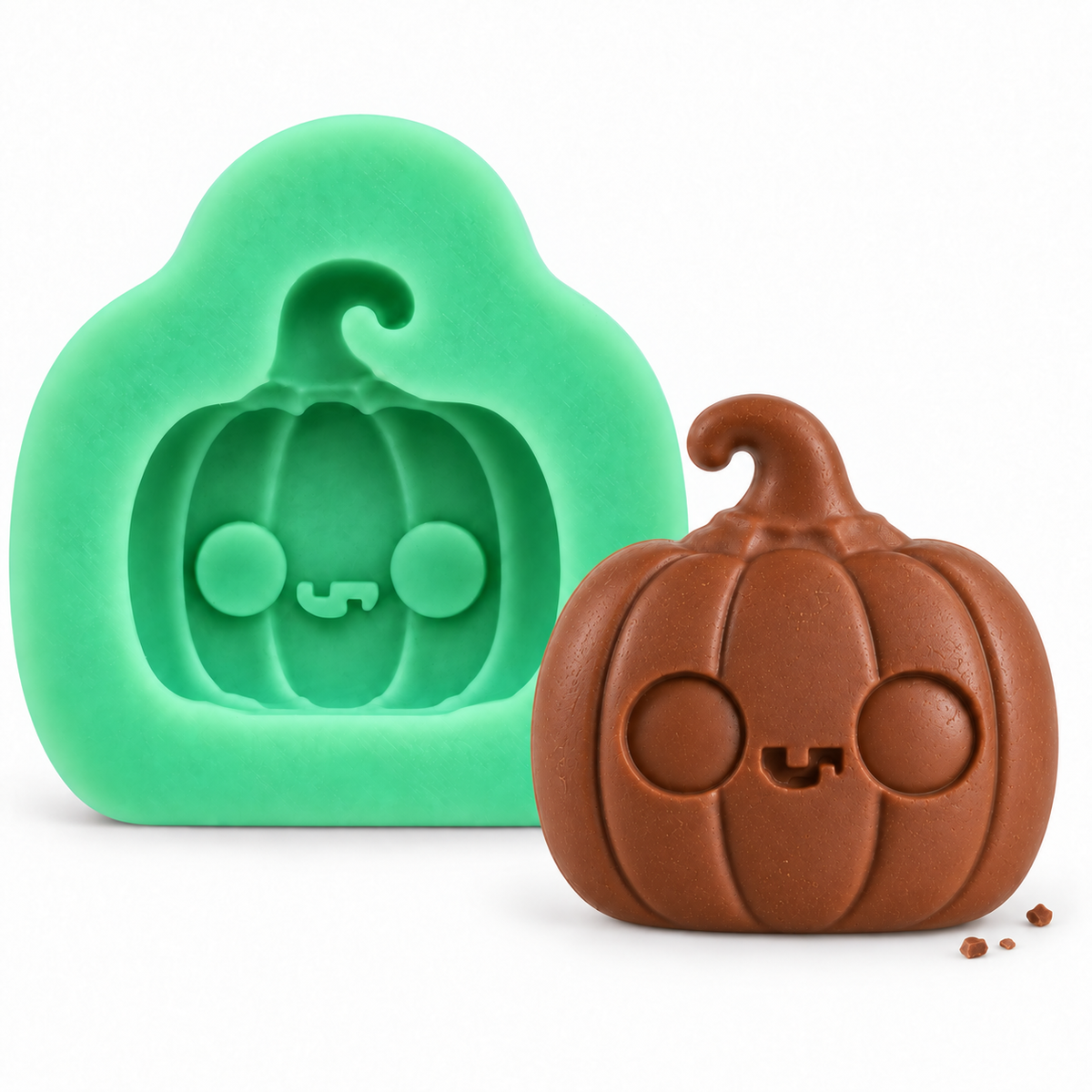 Molde Silicona - Calabaza Kawaii (Halloween, Día de Muertos)