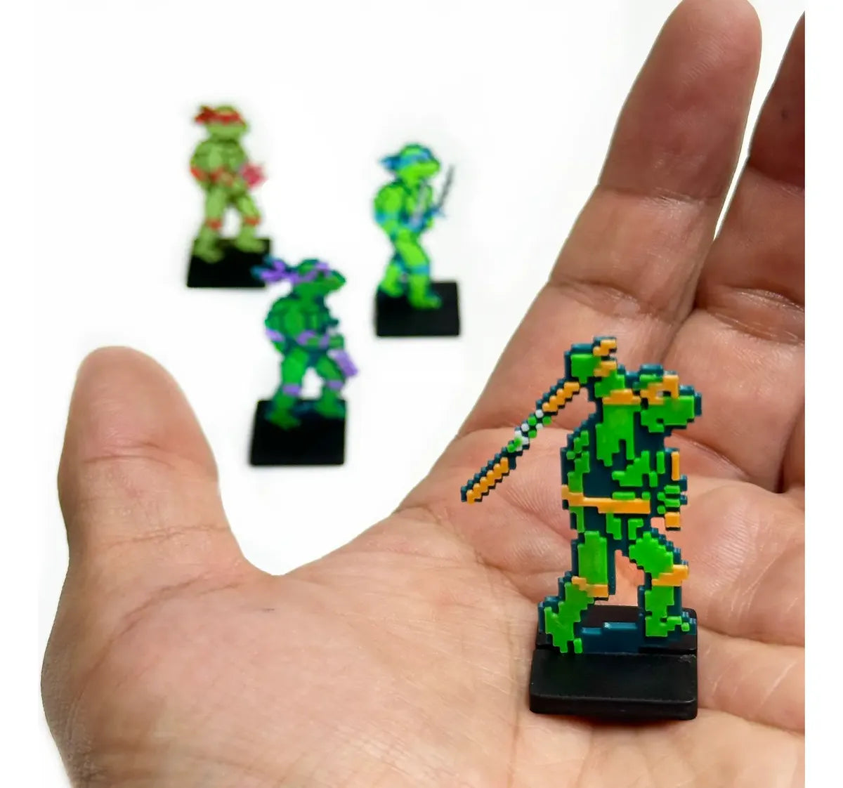 Pixel Sprites - Set 4 Mini Figuras Tortugas Ninja (TMNT)