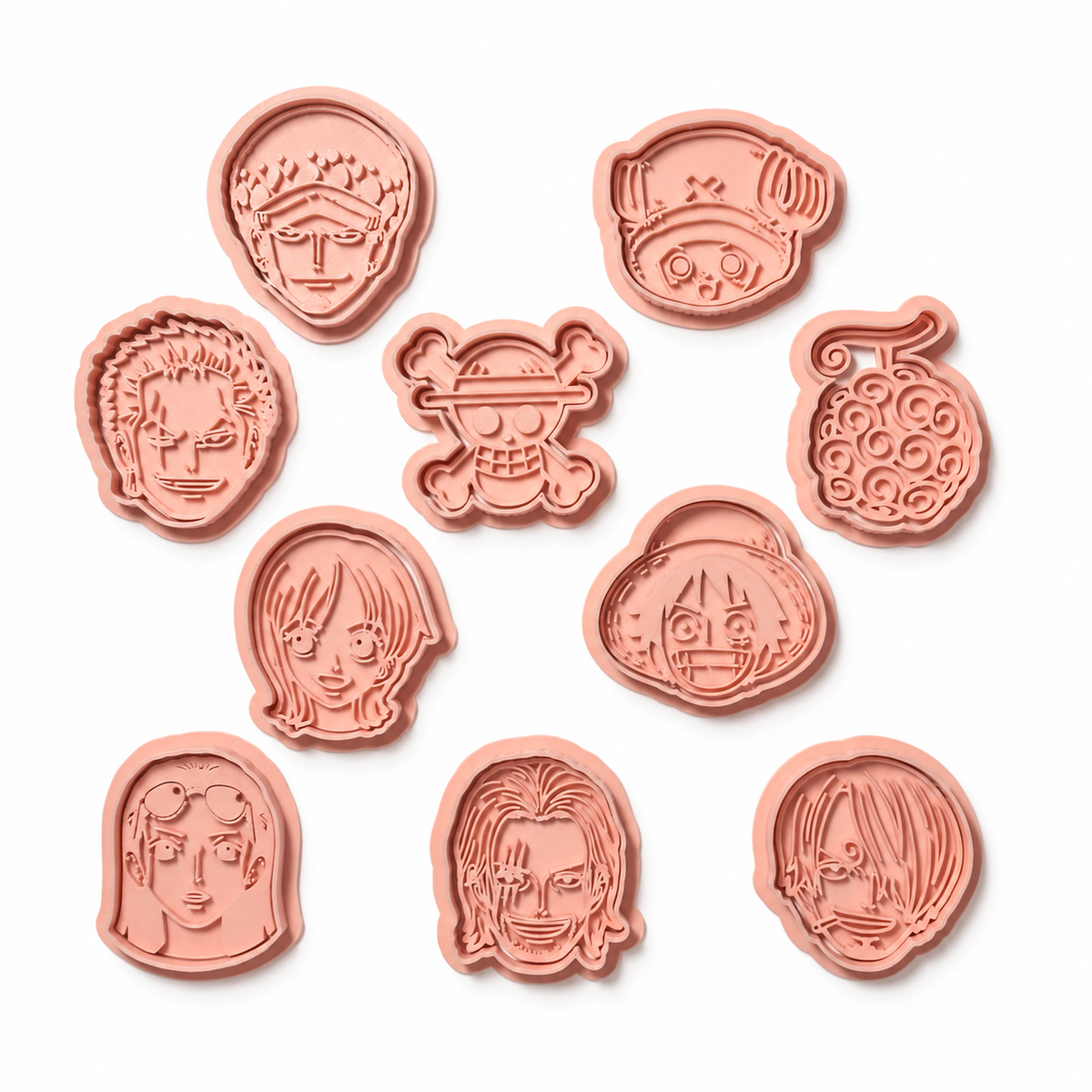10 Pz - Moldes Cortadores Para Galletas Fondant One Piece