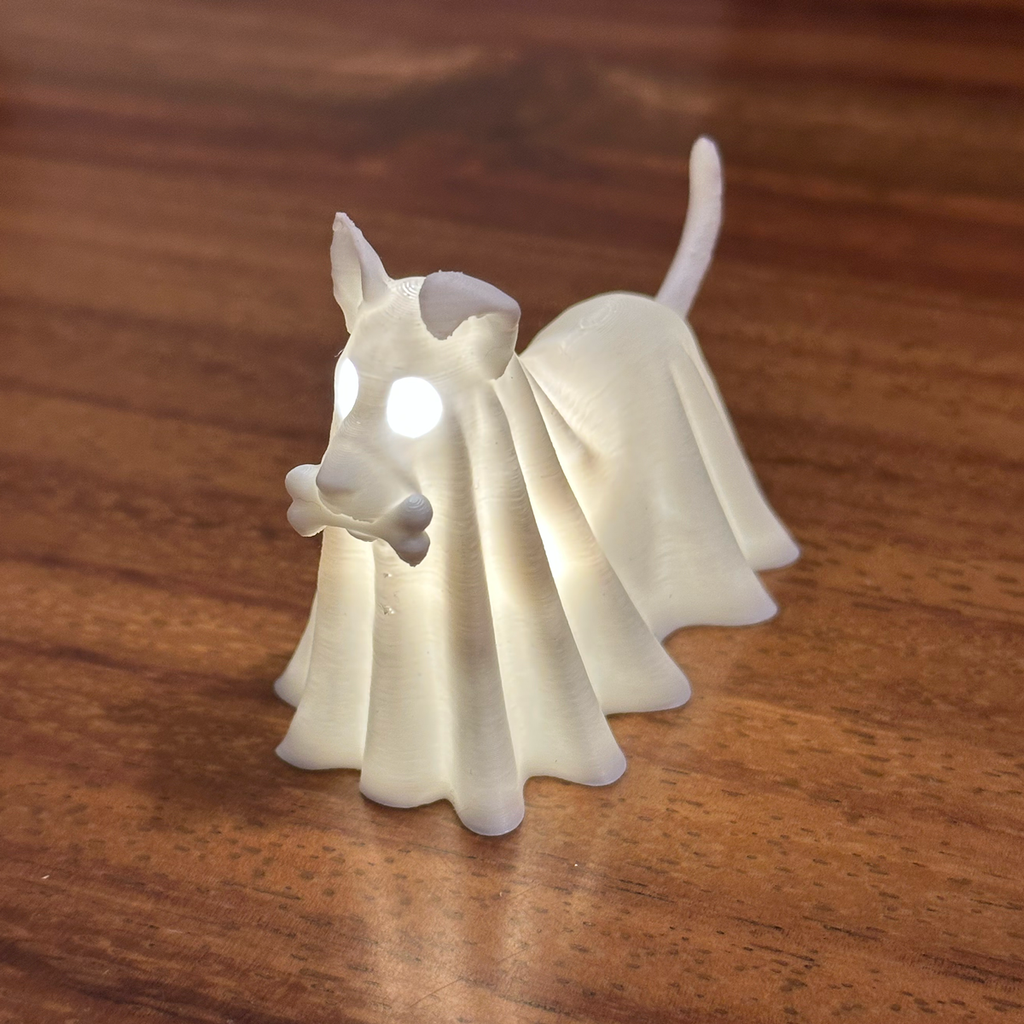 Lámpara Perrito Fantasma - Archivo Digital STL para Impresión 3D