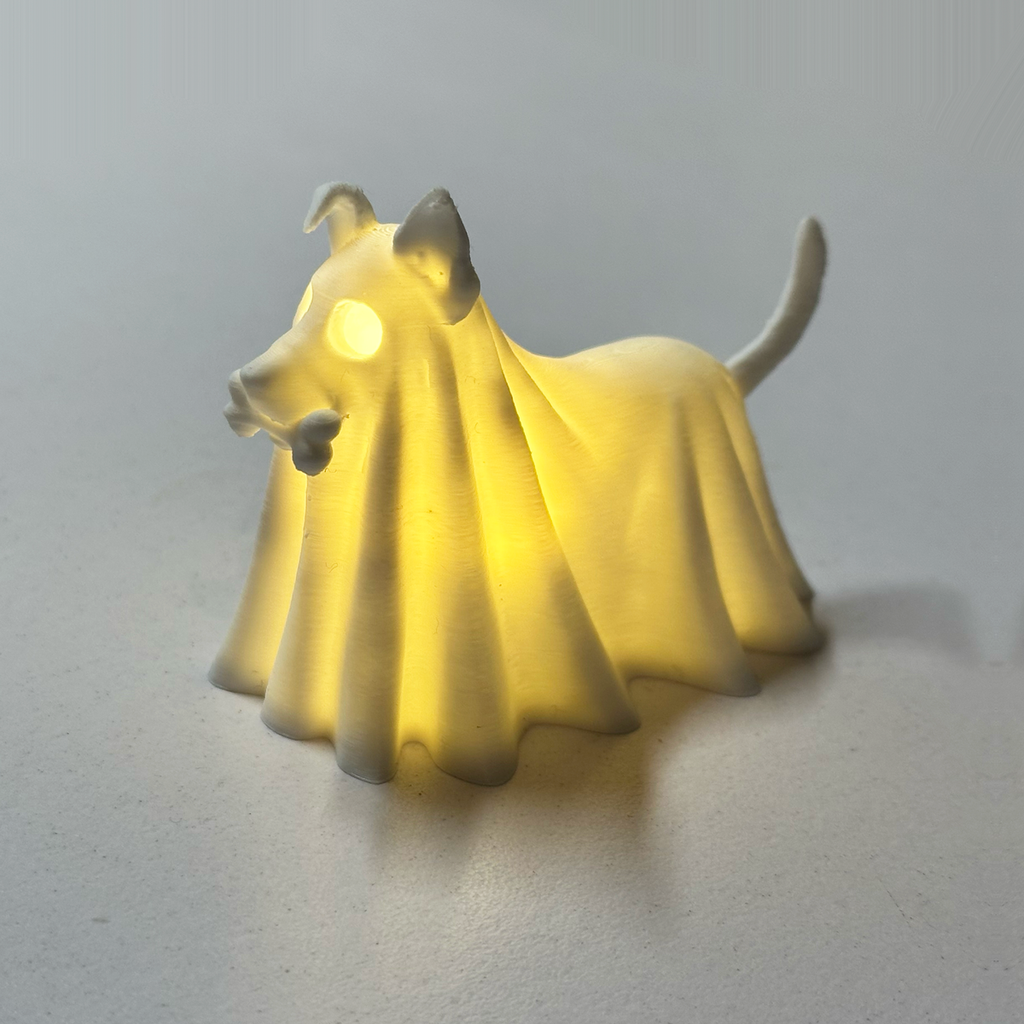 Lámpara Perrito Fantasma - Archivo Digital STL para Impresión 3D